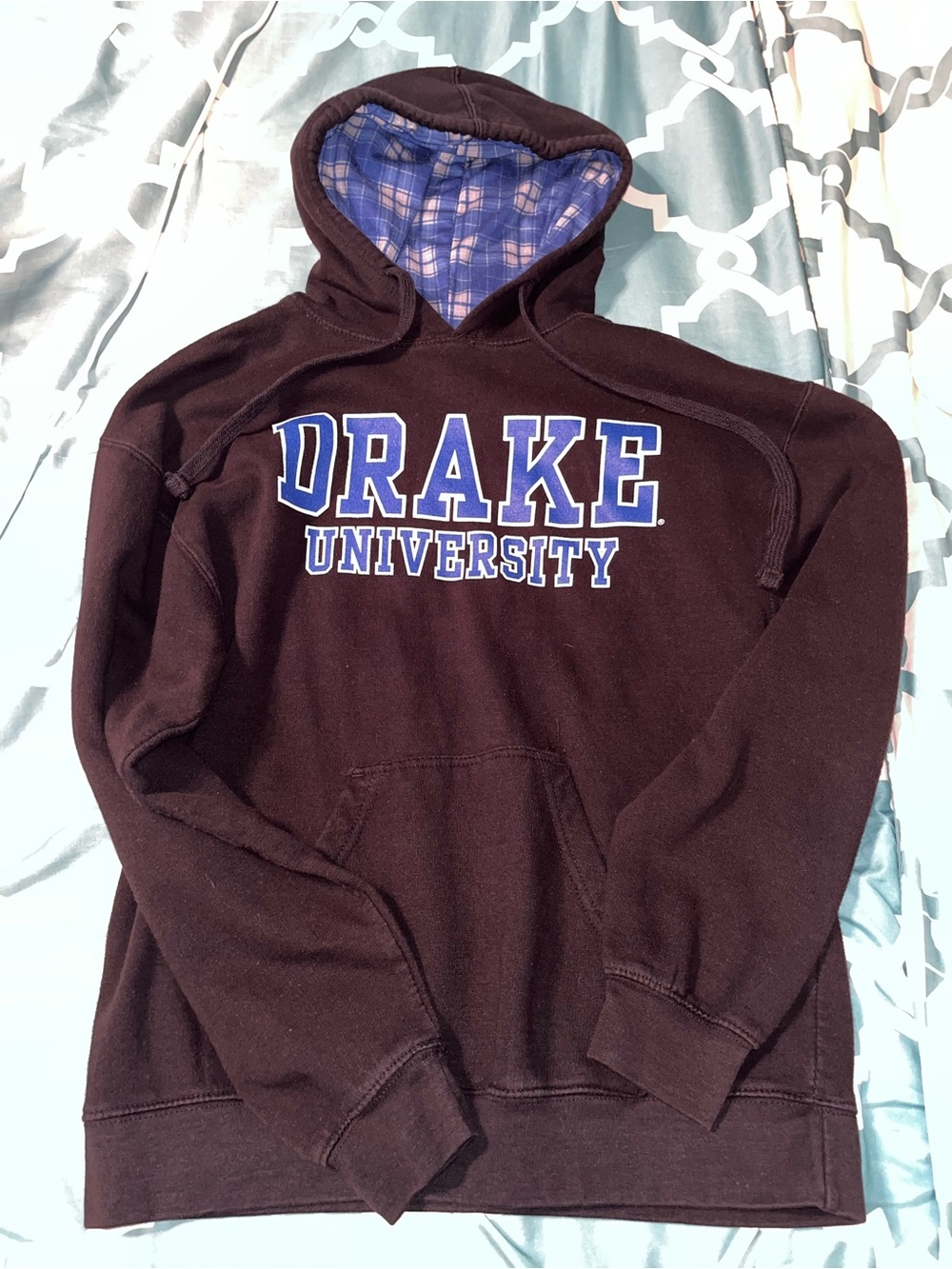 Artisan Drake University Black Hoodie with Blue Lettering